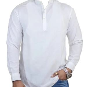 Chemise en satin à manches longues pour homme Botex 100% coton décontractée formelle motif uni respirante écologique anti-boulochage durable - Product Image 5