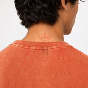เสื้อยืดทรงหลวมสไตล์โมเดิร์น สีซีดแบบซันเฟด ไหล่ตก ผลิตจากผ้าฝ้ายระบายอากาศได้ดี เหมาะสำหรับสตรีทแวร์และแฟชั่นประจำวัน - Product Image 5