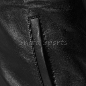 Chaqueta de cuero de nuevo estilo, chaqueta de cuero de alta calidad, chaqueta de cuero de cordero con remaches, estilo slim y oversized para mujer. - Product Image 4