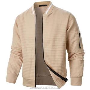 แจ็คเก็ตแขนยาวมีซิปสำหรับผู้ชายฤดูใบไม้ร่วงเสื้อโค้ทแบบตั้งเสื้อสเวตเตอร์กีฬากลางแจ้งเสื้อกันหนาวคอปกเบสบอลให้ความอบอุ่นในฤดูหนาว - Product Image 1