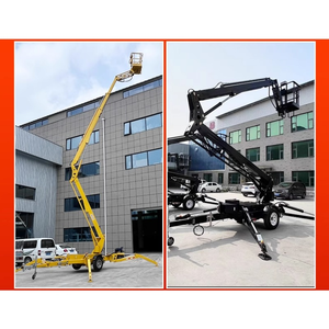 Điện tự hành thẳng bùng nổ khớp nối bùng nổ nền tảng làm việc trên không 12m đến <span class=keywords><strong>24M</strong></span> Kính thiên văn nhện xe gấp cánh tay nâng - Product Image 5