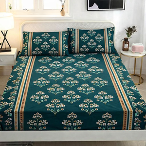 Sábana Ajustable Comfort Pleasure King |   Sábana de Algodón Grueso de Diseño para Colchón |   Juego de Ropa de Cama Premium con 2 Fundas de Almohada - Product Image 1