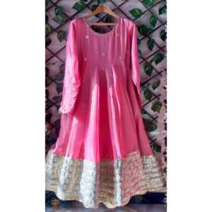 Designer XS Size Party Wear Anarkali Gown with Pent and Dupatta for Special Occasions - Product Image 2