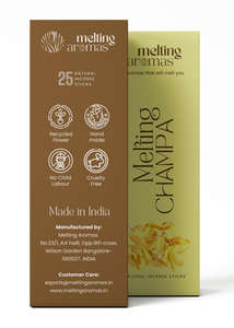 MELTING AROMAS Incienso Orgánico Ecológico 100% Natural de Bambú, Aromático Indio para Todas las Estaciones, Karnataka - Product Image 3