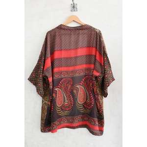 Robe de kimono en soie faite à la main de qualité supérieure pour femmes, robe de nuit courte imprimée, vêtements de nuit sexy pour mariée - Product Image 4