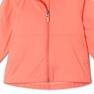 Veste coupe-vent à capuche en corail, fermeture éclair imperméable, coupe décontractée, couleur unie, extérieur, polyester, unisexe - Product Image 4