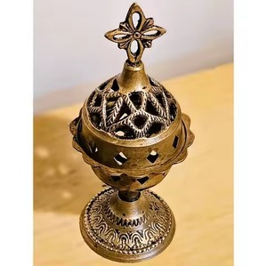 Durable Quality Trending Brass Incense <b>Burner</b> Temple Worship Prayer Meditation Altar Church Decorative Incense <b>Burner</b> - Product Image 6