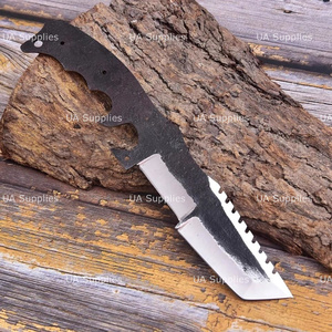 Cuchillo trazador de acero UA Supplies 1095, hoja fija de punta caída, grado industrial, hoja en bruto de 8 pulgadas con espiga completa, venta al por mayor OEM, MOQ bajo - Product Image 3