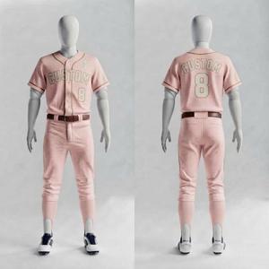 Conjunto de Uniforme de Béisbol Deportivo con Estampado Sublimado y Logotipo Blanco para Hombre, 100% Poliéster, Manga Corta - Product Image 2