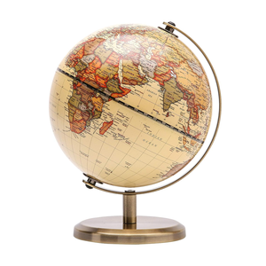 Globe terrestre décoratif de style antique en acier inoxydable moderne pour le bureau, la maison, la salle d'étude, la décoration intérieure d'hôtel - Product Image 5