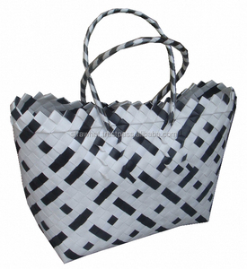 Vietnam Handmade Eco-friendly PVC Tote <b>Bag</b> with <b>Sequined</b> & Pearl Decorations Open Closure Unisex Customized Size Assorted Colors - Product Image 1