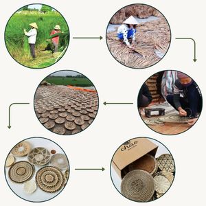 Ensemble de 13 paniers muraux bohèmes tendance, tressés à la main en jonc de mer, pour une décoration élégante de la maison et une idée cadeau d'anniversaire - Product Image 3