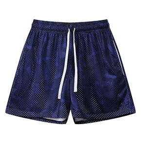 Shorts de bain décontractés pour hommes à séchage rapide avec cordon de serrage, motif à pois, taille mi-haute, en polyester - Product Image 5