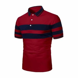 Stripe design short sleeve polo <b>shirts</b> custom color cotton polyester <b>collar</b> <b>t</b> <b>shirts</b> - Product Image 4