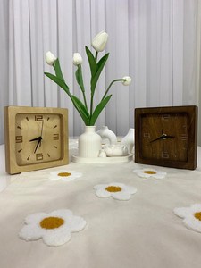 Minimalist Wooden Table <b>Clock</b> - Modern Home Decor - Product Image 6