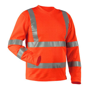 Top Quality Working Safety T-<b>Shirts</b> Wholesale Breathable Reflective Tape Hi-Vis Long Sleeve Construction Safety T-<b>shirt</b> - Product Image 5