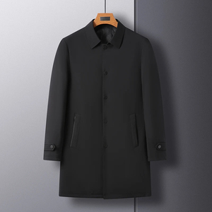 Manteau long élégant pour homme, trench-coat classique, manteau d'affaires léger, coupe-vent, imperméable, pour le bureau, les voyages, les activités de plein air - Product Image 4