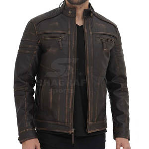 Chaqueta de cuero con logotipo personalizado, precio al por mayor, chaqueta de cuero para hombre, chaqueta de cuero transpirable para invierno - Product Image 4