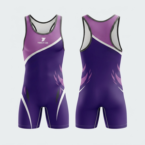 Customized Logo & Design Unisex Reasonable Price Men's Wrestling <b>Singlets</b> Quick Dry Lightweight Stretch Durable <b>Weightlifting</b> - Product Image 3