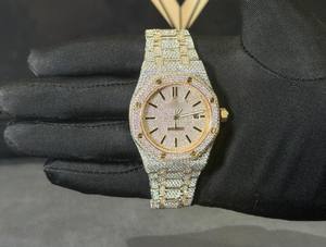 Reloj de Pulsera de Lujo para Hombre, Estilo Hip Hop, Alta Calidad, Diamantes Cultivados en Laboratorio, Diseño Clásico Completamente Cubierto de Diamantes - Product Image 3