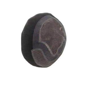 วิกผมผู้ชายแบบติดลูกไม้ด้านหน้า ผมแท้ อินเดียนเรมี่ บังคลาเทศ บอดี้เวฟ เส้นผมเดี่ยว 50% สีเทา ต่อผมเดรดล็อค - Product Image 5