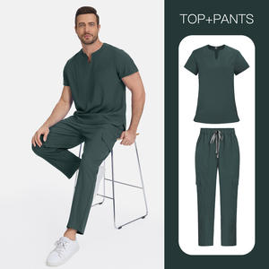 Conjuntos de Uniformes Médicos Multicolor de Verano para Doctoras y Enfermeras, para SPA, Hospital Veterinario, Cirugía Dental, Batas de Lavado de Manos, Traje Dividido de Spandex/Poliéster - Product Image 5