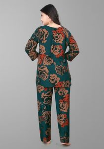 Conjunto de ropa de dormir estampada para mujer, conjunto de dos piezas (parte superior e inferior) - Product Image 2
