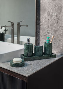 Luxury bathroom set marble counter top collection decorative bath <b>essentials</b> premium marble organiser elegant <b>home</b> accents. - Product Image 3