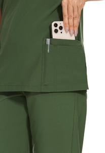 Custom Colors 3XL Unisex Medical <b>Doctor</b> Uniform Women's Slim Scrub Top V-Neck New Nurse Pharmacy Hospital Uniform - Product Image 4