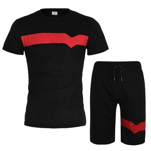 Conjunto de Verano Personalizado para Hombre, Camiseta y Pantalones Cortos Casuales de Poliéster/Algodón Transpirable, Colores Personalizados de Alta Calidad, Venta al Por Mayor - Product Image 1
