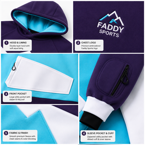 Sudadera con Capucha Impermeable Personalizada para Snowboard, para Hombre y Mujer, Forro Polar Térmico, Sudadera de Esquí, Chaqueta Holgada para Deportes de Montaña de Invierno - Product Image 4