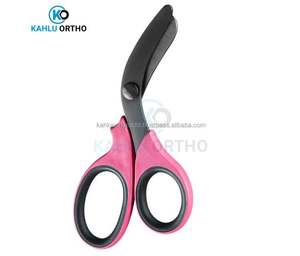 Tijeras de Trauma de Acero Inoxidable de Alta Resistencia 7.5, con Mangos Rosados y Hojas Recubiertas de Titanio Negro, Certificadas CE por KAHLU ORTHOPEDIC - Product Image 6