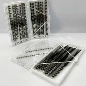 Meilleures ventes : Éventails de cils préfabriqués faits main de haute qualité, longueurs mixtes, naturels, longs, courbures CC/DD/DD/L/M, base fine, noir mat, poils synthétiques - Product Image 1