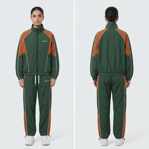 Men's Color Block Windbreaker Tracksuit - Windbreaker <b>Jacket</b> & Pants Set for Gym, Factory Direct - Product Image 6