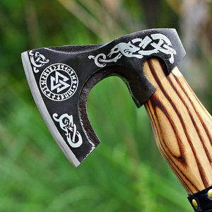 Tomahawk Hatchet Premium Viking <b>Axe</b> High Carbon Steel Tool <b>Wooden</b> Handle Industrial Grade 3-Year Warranty Wholesale OEM High <b>Axe</b> - Product Image 6