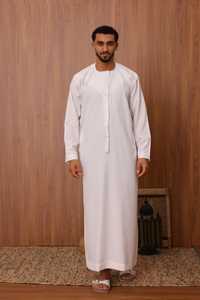 Jubba Ligera Premium, Ropa Islámica para Hombre, Atuendo Árabe Elegante, Tela de Algodón Transpirable, Thobes Casuales Talla XS para Verano - Product Image 6