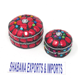 Boîte de rangement pour bijoux abordable, en métal, ronde, style moderne, boîte à bibelots pour l'emballage de bijoux, boîtes pour petites entreprises - Product Image 1