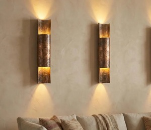 Rustic Metal <b>Wall</b> <b>Sconce</b> Rectangle Shape Handmade Indoor <b>Lighting</b> Fixture for Living Room Decor - Product Image 1