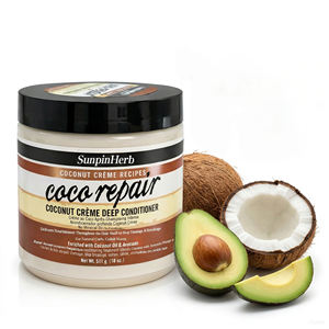 Acondicionador Profundo Reparador de Coco y Crema Nutritiva para Cabello Dañado, Texturas Rizadas 2c-4c, Fabricación ODM OEM, Marca Privada - Product Image 1