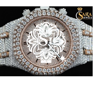 Hot Sale <b>Mens</b> Luxury Iced Out Rose Gold VVS Moissanite Diamond Automatic Watch Fully Diamond <b>Studded</b> Available <b>for</b> Best Price - Product Image 1