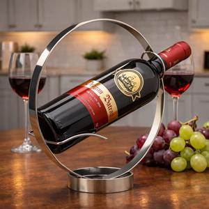 Round Bottle Holder Metal Wine Rack For Dining <b>Table</b> Wine Display Keeps Wine Bottle Stylishly Displayed During Meals From India - Product Image 4