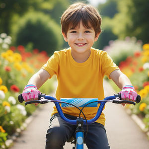 ถุงมือปั่นจักรยานเด็ก Navia Sports NS-KBG-0001 คุณภาพสูง ระบายอากาศได้ดี ซับเหงื่อ ป้องกันรังสียูวี แบบครึ่งนิ้ว สำหรับปั่นจักรยานในฤดูร้อน - Product Image 4