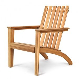 Poltrona Adirondack da Esterno in Legno di Acacia Resistente, Elegante Sdraio da Patio - Product Image 1