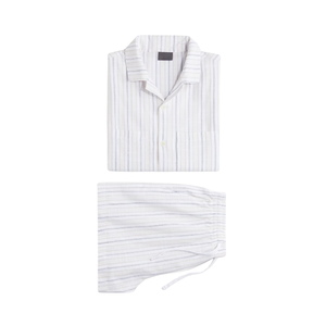 Pijamas Casuales de Manga Corta para Hombre, 100% Algodón, Personalización de Marca ODM, Combo de 160 GSM, Rayas, Corte Regular, Color Personalizado, Venta al Por Mayor - Product Image 3