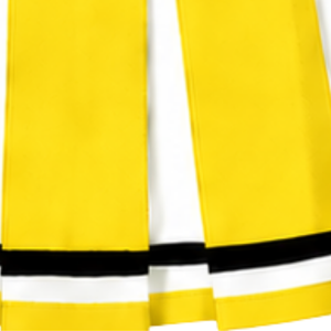 Jupe plissée courte jaune sublimée taille haute pour femme, uniforme de performance sportive, tenue de danse pour équipe, écologique - Product Image 5