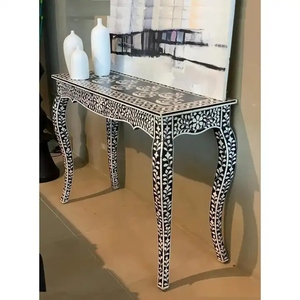 Mesa de Consola con Incrustaciones de Madreperla Hecha a Mano, Mesa de Entrada de Madera, Mueble Decorativo de Lujo para Sala de Estar y Hotel - Product Image 6