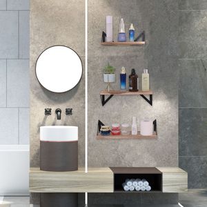 Set di 3 Mensole Galleggianti da Parete per Camera da Letto, Soggiorno, Cucina, Bagno - Mensole Lunghe e da Esposizione - Product Image 5