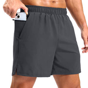 กางเกงวิ่งขาสั้นสำหรับผู้ชาย ชุดออกกำลังกาย กางเกงครอสฟิต กางเกงออกกำลังกาย กางเกงกีฬาวิ่ง มีกระเป๋าซิปด้านข้าง กางเกงวิ่งขาสั้นผู้ชาย - Product Image 1