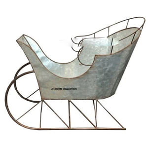 Boîte de décoration de Noël fantaisie en forme de traîneau marron, design unique et luxueux, accessoires et fournitures de Noël du Père Noël - Product Image 4