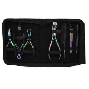 Professional Salon Hair Extension Kit Rainbow Hair Pliers Micro Beads Remover Microbeads Crimping Pliers Pulling Hook Loop Comb - Product Image 6